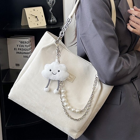 This is a new spring 2025 stylish and high-quality, large-capacity casual tote bag that can be worn on one shoulder and is versatile for commuting Specification drawing