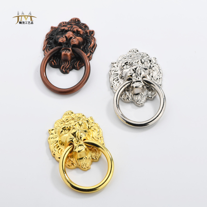 Jingmao Hardware B-447 New Chinese-style antique brushed Lion Head Kitchen cabinet, wardrobe door and home Decoration hardware handle Item Picture