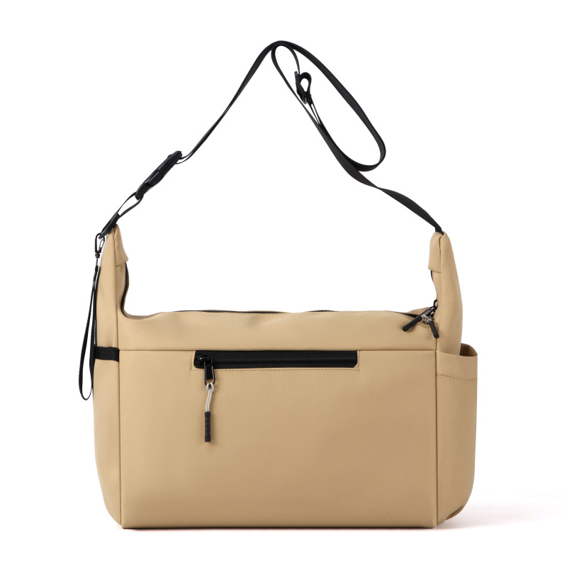 American trendy casual crossbody bag for women 2025 new summer large-capacity waterproof nylon contrasting color single-shoulder dumpling bag Item Picture