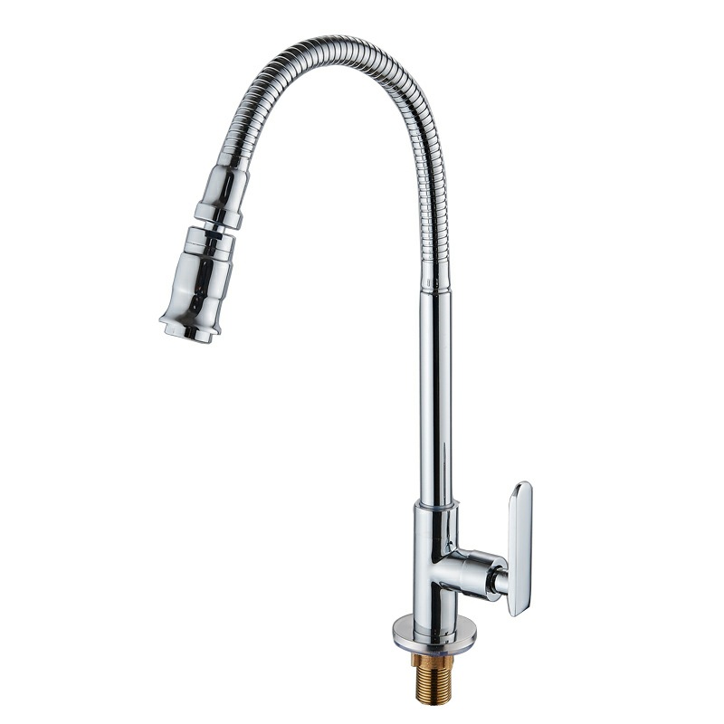 Kitchen single-cooling faucet, copper universal sink faucet, rotatable sink, washbasin, balcony laundry sink, cabinet faucet Item Picture