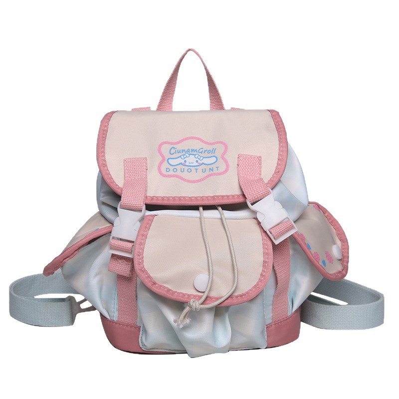 The new Korean donut big ear collaboration backpack, primary school schoolbag, girls' crossbody bag, and mini bag of cinnamon dog Item Picture