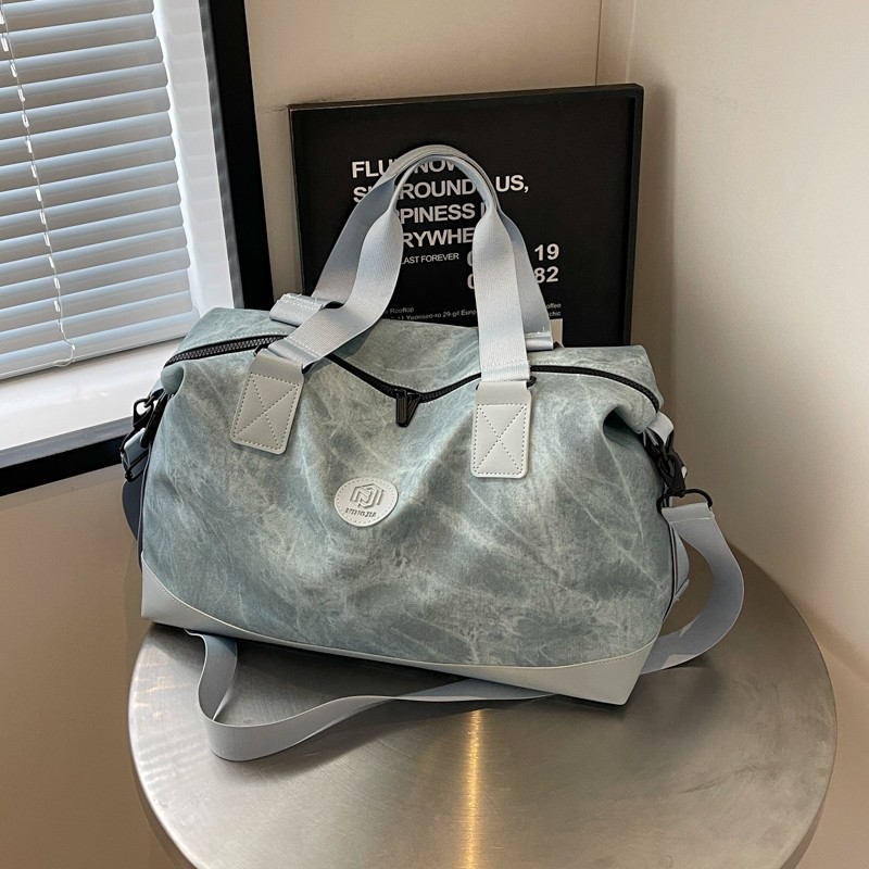 Wholesale of fashionable PU texture yoga fitness bags, outdoor swimming training bags, Korean-style crossbody boarding travel bags Specification drawing
