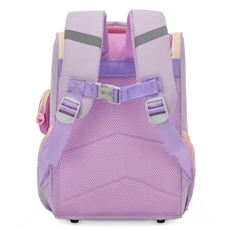 New schoolbag for primary school students from grades one, two to three and five, Korean-style cute cat multi-compartment lightweight backpack Specification drawing