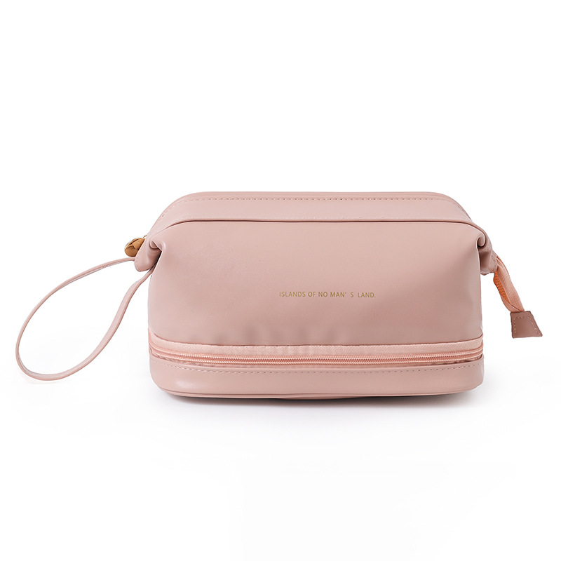 Cloud Makeup Bag for Women, portable travel, Super Large Capacity toiletry bag, Double-layer steel wire makeup and skin care product storage bag Item Picture