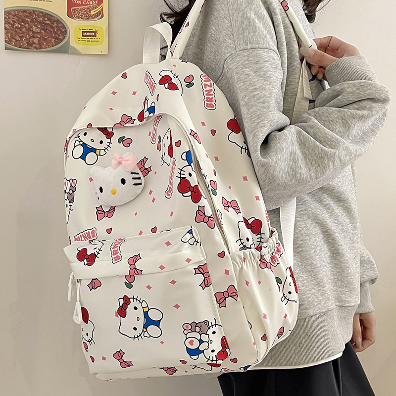 Cross-border schoolbags, large-capacity, lightweight and cute printed backpacks for junior high school students, travel backpacks for high school and primary school students details Picture