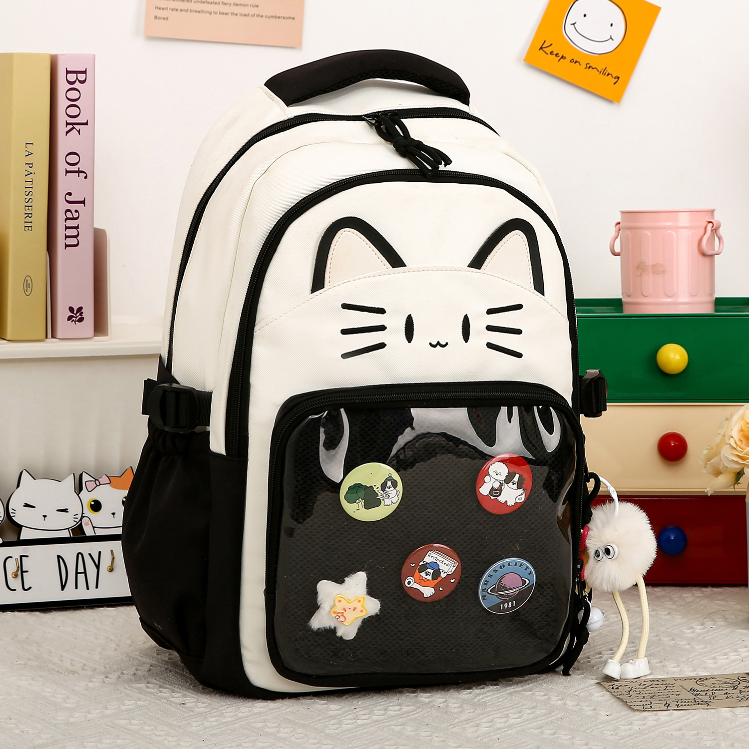 New lightweight schoolbag for girls, a cute Korean version, a backrest bag for primary school students from grades 3 to 6, and a backpack for junior high school students on campus details Picture