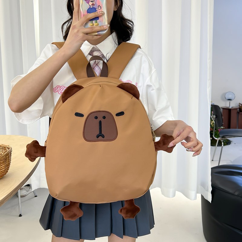 A new cute cartoon backpack for cross-border girls, a fashionable Japanese-style backpack with a high level of appearance for outdoor travel full figure