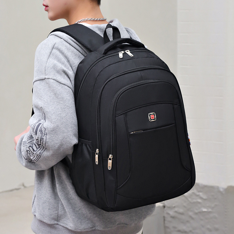 Business computer bag, high school and junior high school students, large-capacity solid color simple backpack, fashionable and trendy backpack for girls, men Specification drawing