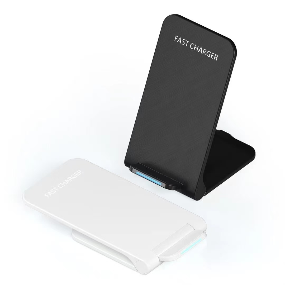 The new vertical wireless charger is foldable and suitable for Apple and Android 15W fast charging desktop phone stands Item Picture