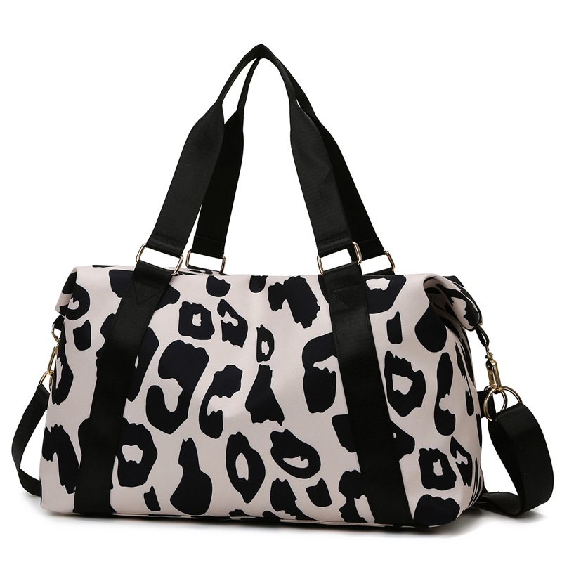 Short-distance business trip travel bags, cow print large-capacity handbags, lightweight travel bags, carry-on luggage bags, fitness bags, trendy Item Picture
