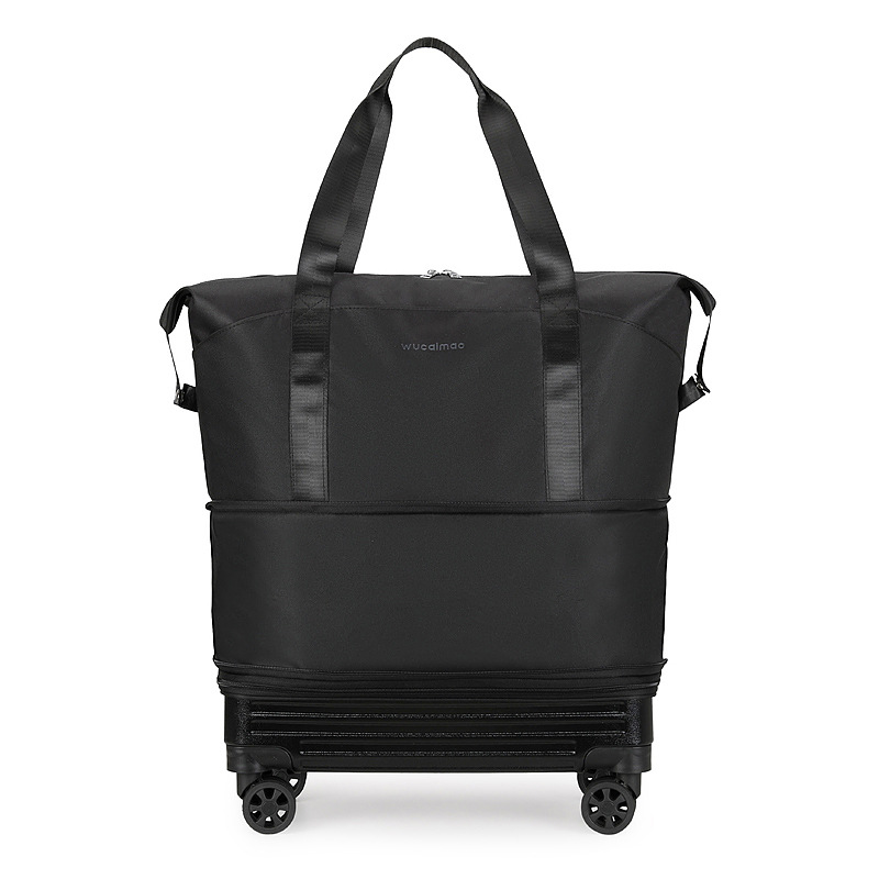 New large-capacity swivel wheel travel bag, two-layer extended luggage bag for long and short business trips, moving clothes storage bag Item Picture
