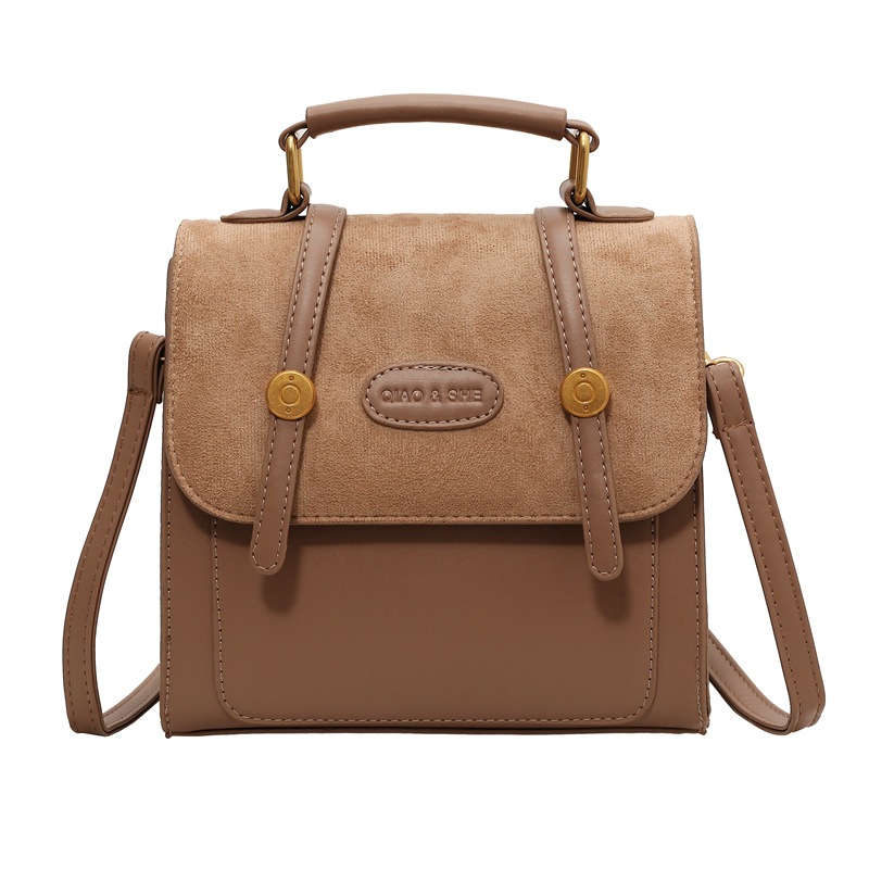 Japanese retro versatile small bag for women 2023 new color-blocking fashionable backpack, niche design commuting crossbody bag Item Picture