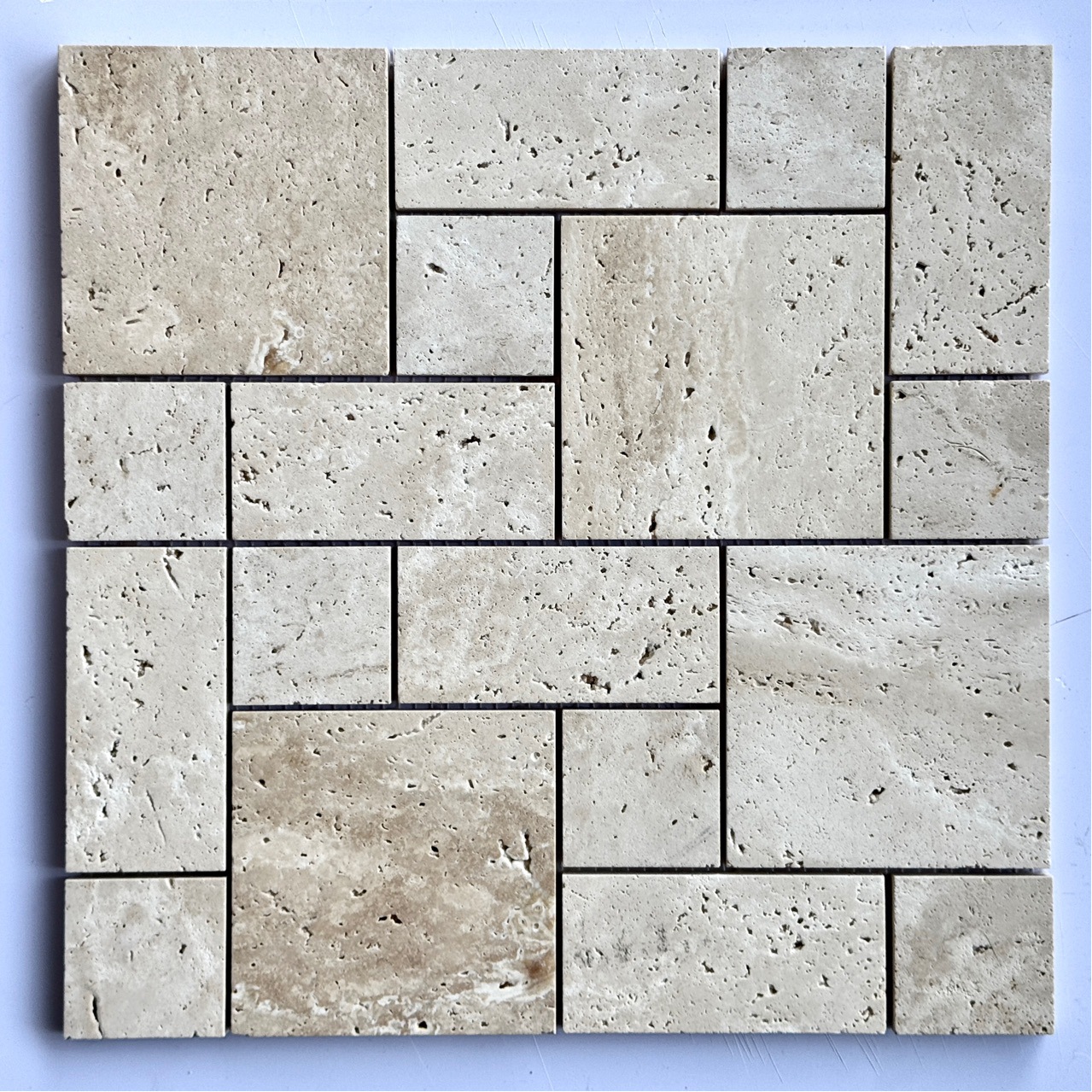 Lime stone marble Mosaic Roman Mosaic ancient castle villa homestay anti-slip stone travertine base floor tiles Application Scenario