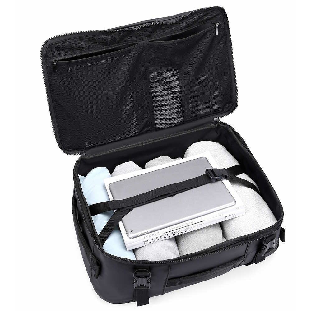 A large-capacity, multi-functional business backpack for men with a hidden shoulder strap, a computer bag for business trips, work, commuting and travel Application Scenario