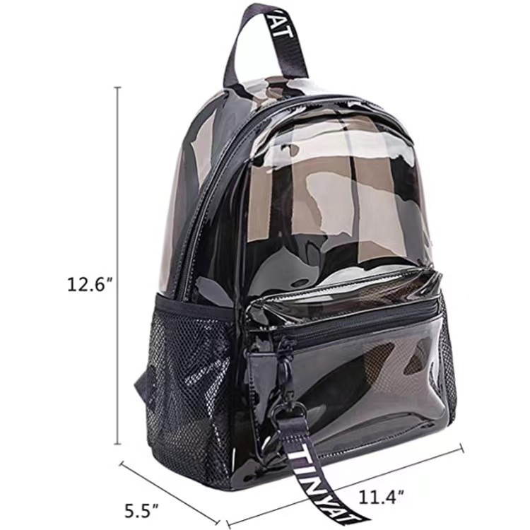 Cross-border transparent backpack, women's fashionable waterproof pvc jelly backpack, summer travel beach bag, girls' schoolbag Application Scenario