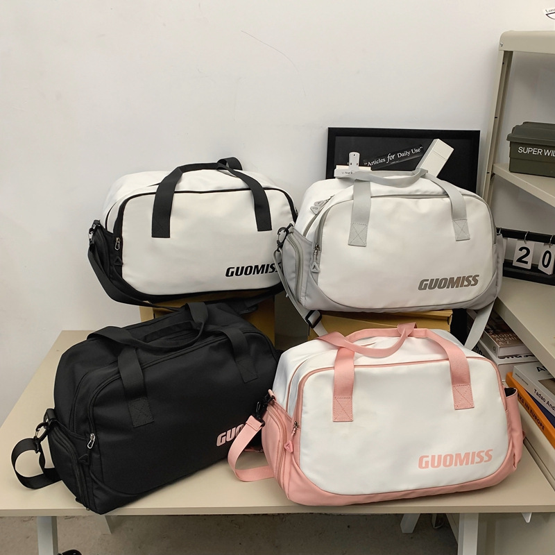 Large-capacity portable handbag, 2025 new style casual sports travel bag, Korean style fashionable storage short travel bag Specification drawing