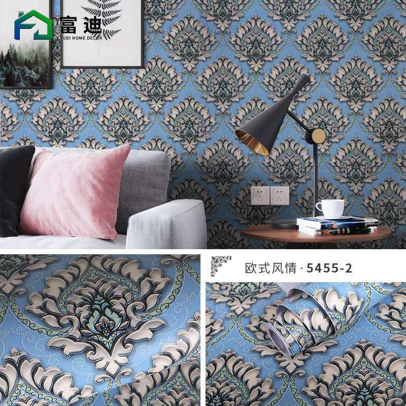 New thickened PVC self-adhesive wallpaper, waterproof European-style country bedroom, dormitory, live streaming background wall and sticky notes Application Scenario