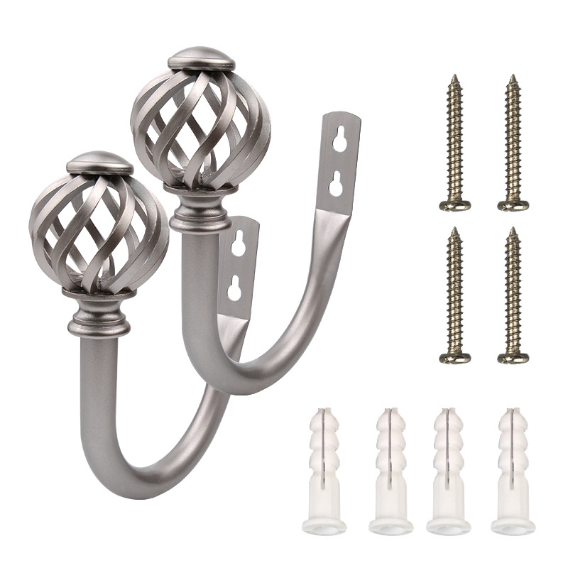 Specialized curtain tie hooks, wall hooks, ironwork spiral birdcage, U-shaped window decoration accessories wholesale, curtain hooks Item Picture