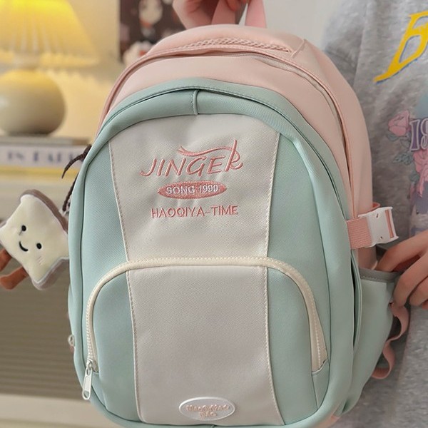 Korean-style ins backpacks for female college students, multi-layered and versatile backpacks, and travel backpacks for junior high school students details Picture