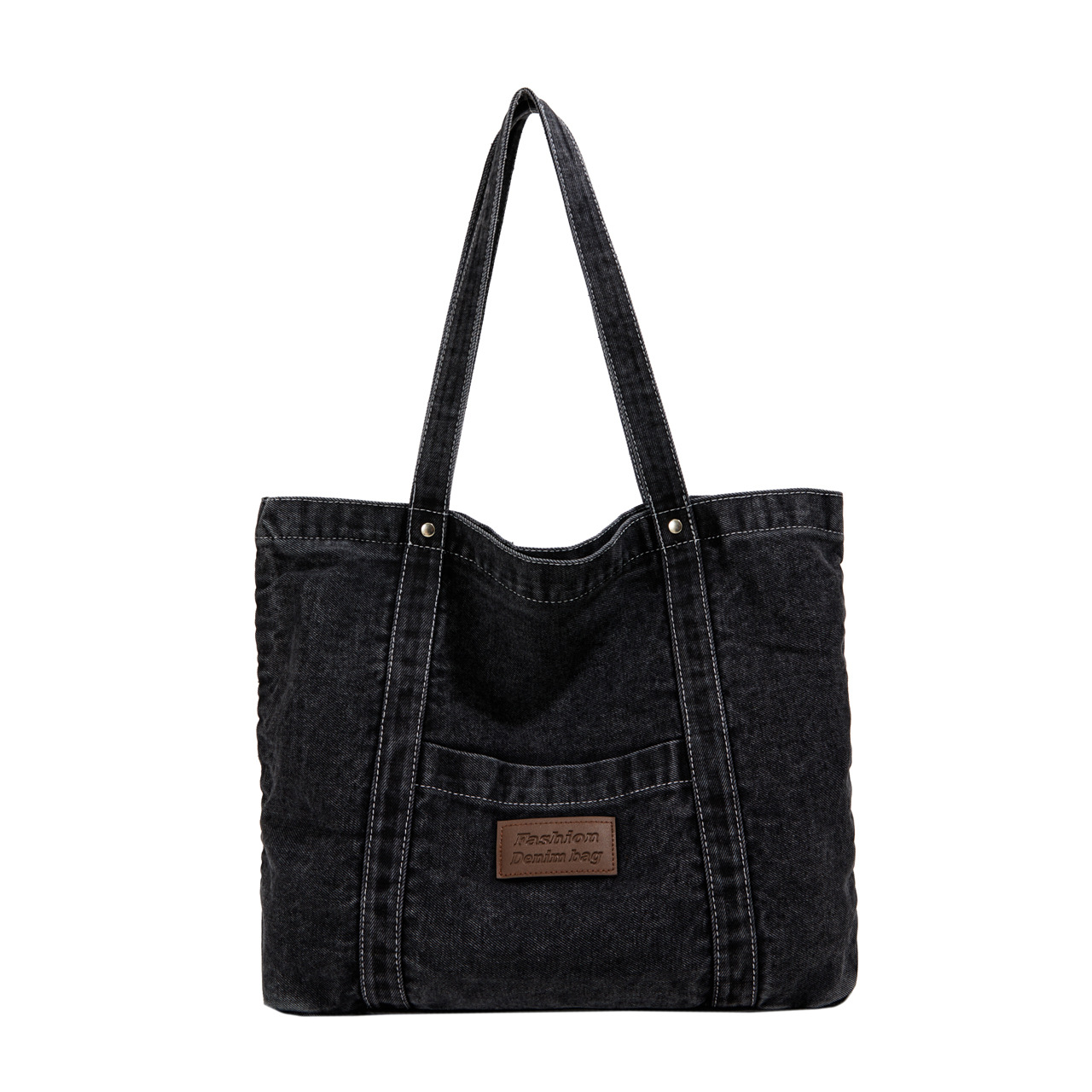 A new minimalist and large-capacity retro tote bag from Japan, a simple and fashionable single-shoulder bag for commuting, and a denim single-shoulder bag for women Item Picture