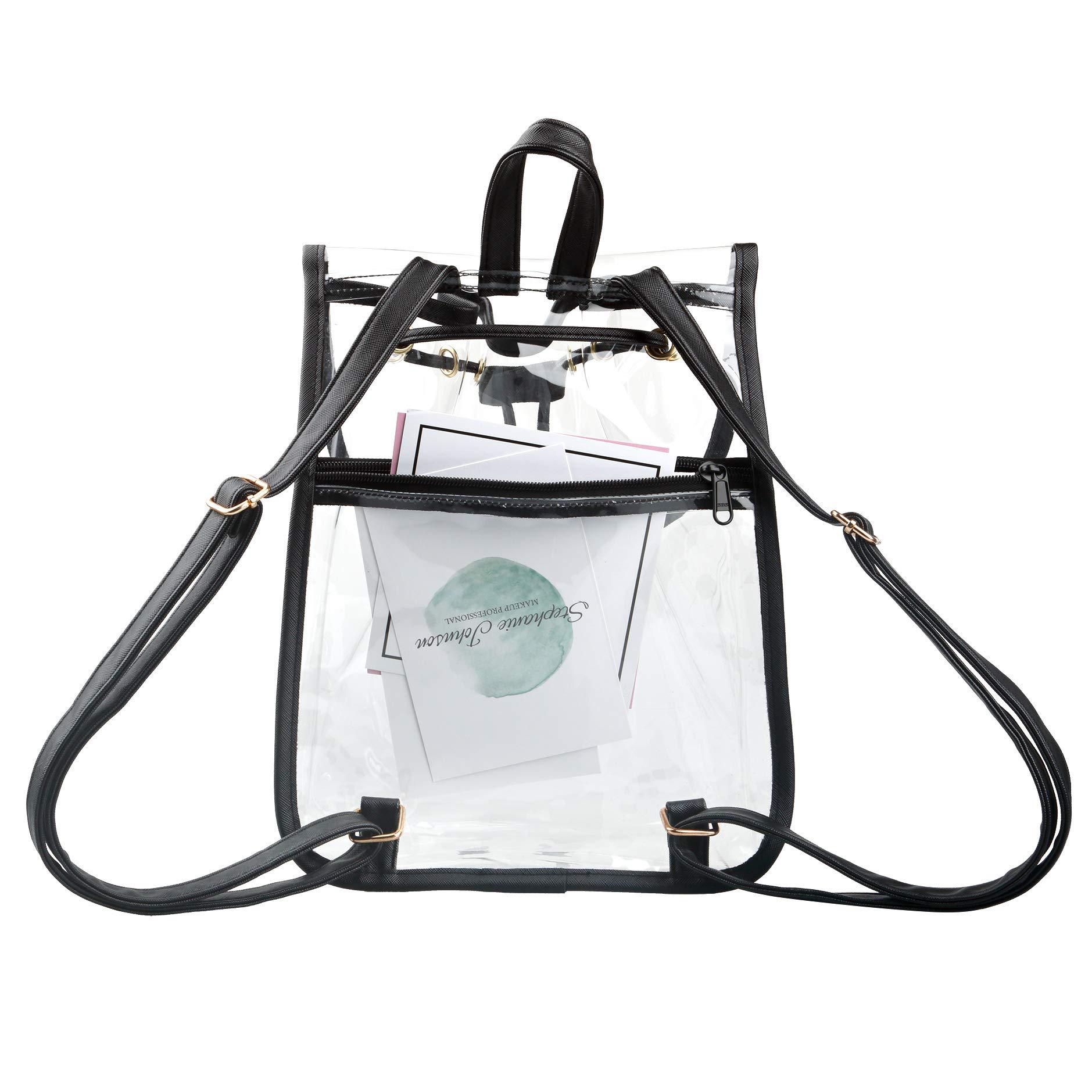 Amazon export PVC transparent backpacks, outdoor travel backpacks, heavy-duty transparent backpacks, drawstring bags in stock Specification drawing