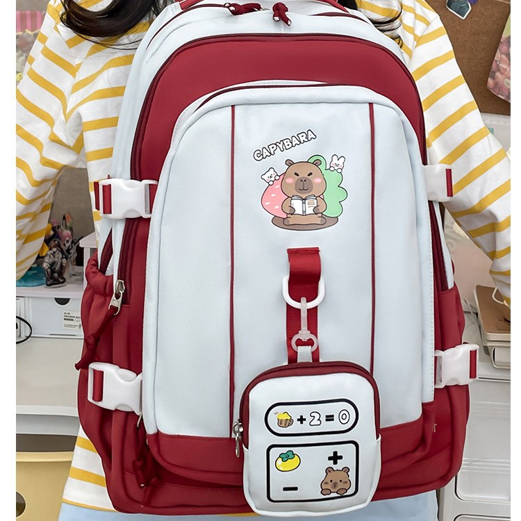 The new Kapipala print pattern lightweight, lightweight and large-capacity high school student backpack has a large capacity Application Scenario
