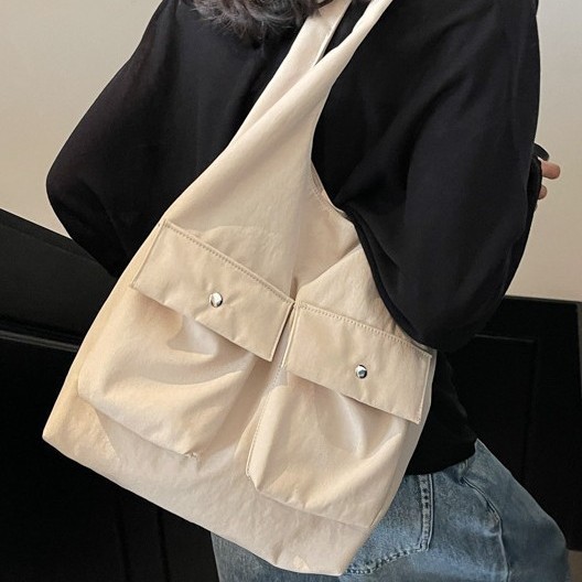 Cross-border retro large-capacity bag for women, 2025 new autumn and winter fashion underarm bag, versatile commuting single-shoulder bag tote Specification drawing