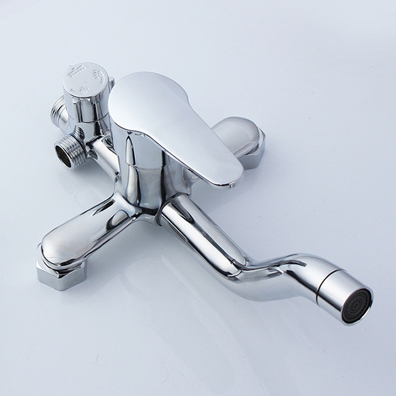Shower faucet, bathroom concealed, three-step bathtub, Donald Duck faucet, cold and hot water faucet mixed full figure