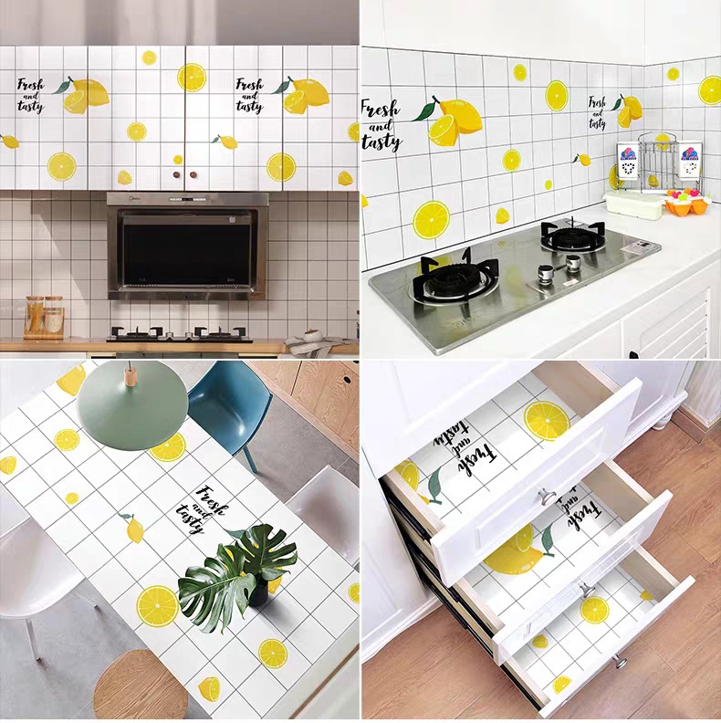 Kitchen oil-proof stickers, self-adhesive, waterproof, smoke-proof, moisture-proof, range hood wallpaper, cabinets, stoves, tables, wall stickers for wall renovation details Picture