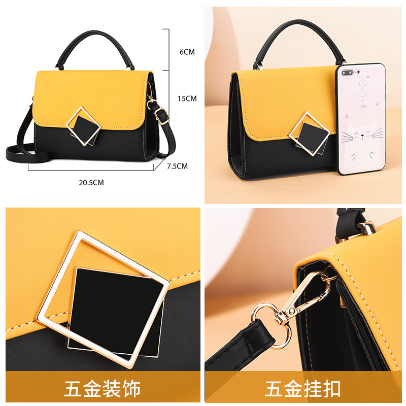 Factory direct sales, street stall supply, crossbody small bags, women's 2022 simple mobile phone bag, single-shoulder color-blocked small square bag Application Scenario
