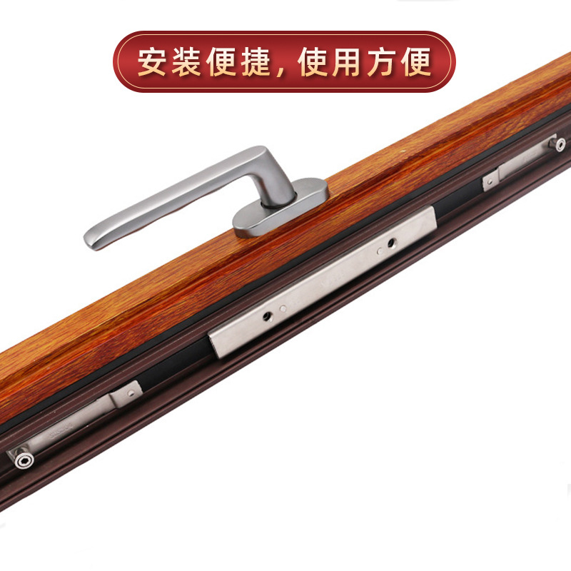 304 stainless steel lock point anti-picking four-piece set, broken bridge aluminum window double top screw four-piece set, casement window transmission parts lock block Specification drawing