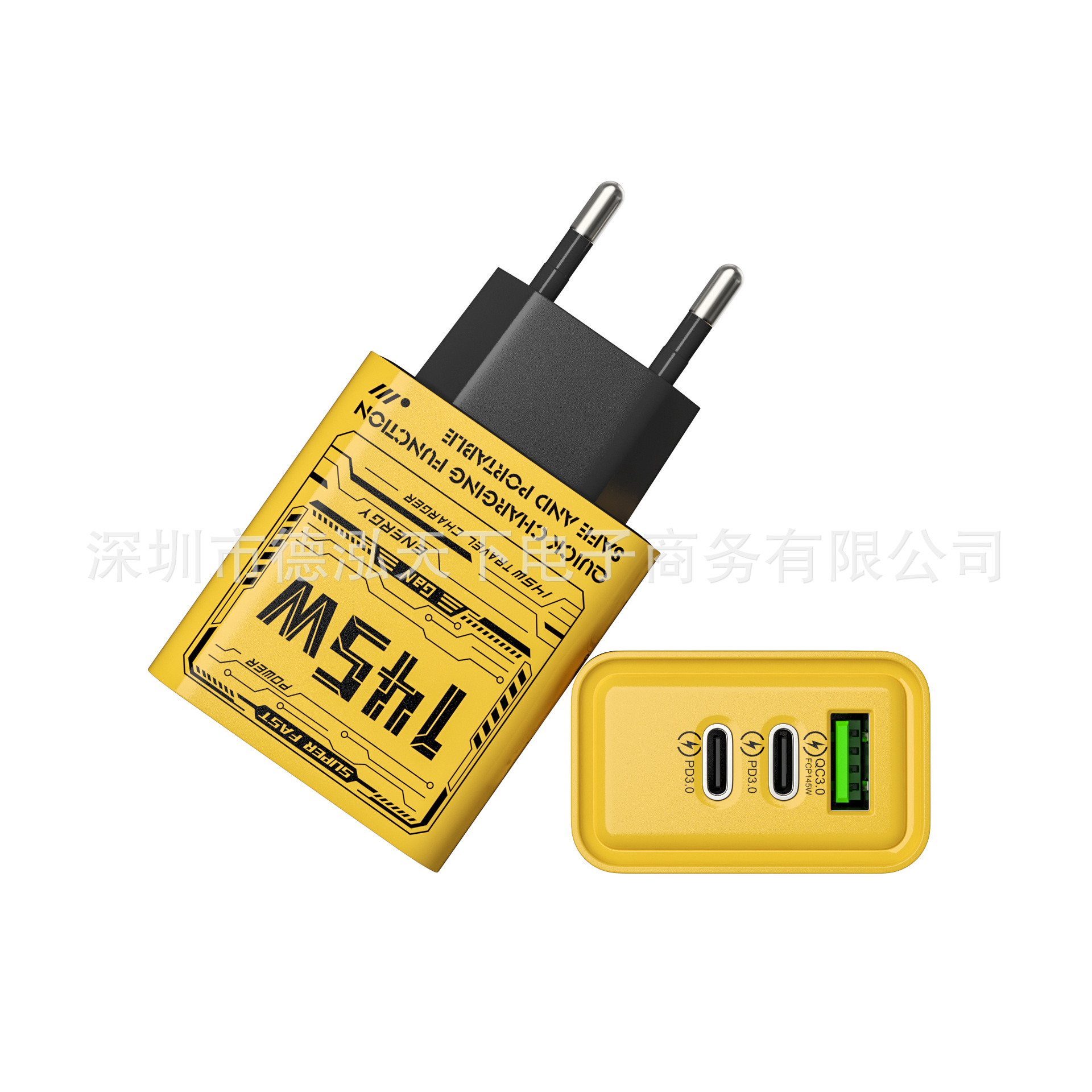 The Mecha Silver Port 145W charger is suitable for Apple and Android phones with a 5v2a 12w plug and ACC multi-port charging head details Picture