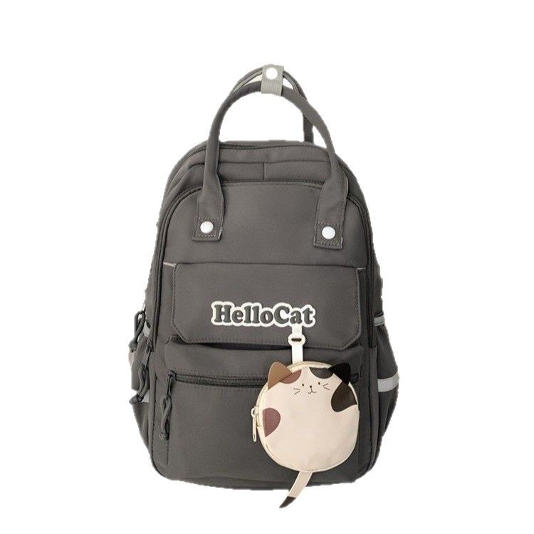 2025 New cute student backpack, Korean style, versatile, fresh school style, large-capacity backpack for girls, junior and senior high school students Item Picture