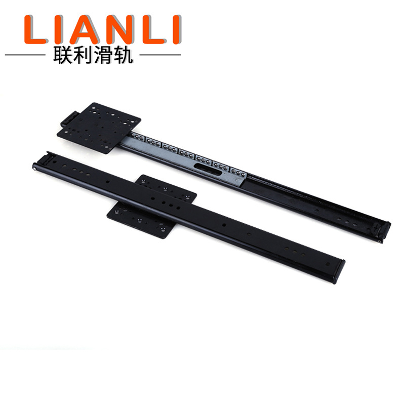 Invisible folding household pocket door, revolving door, wardrobe door, cabinet side insertion door, slide rail, top flip door guide rail, hardware details Picture