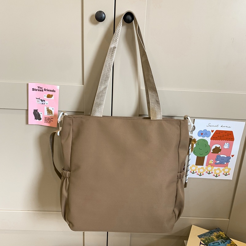 Cute color-blocking and fresh crossbody bag, Japanese-style schoolgirl style, large-capacity tote bag, student class tutorial bag Specification drawing