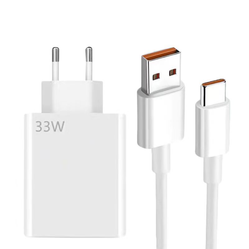 Wholesale of original European standard charging head USB charger for Xiaomi 33W Super Fast charging head mobile phone Specification drawing