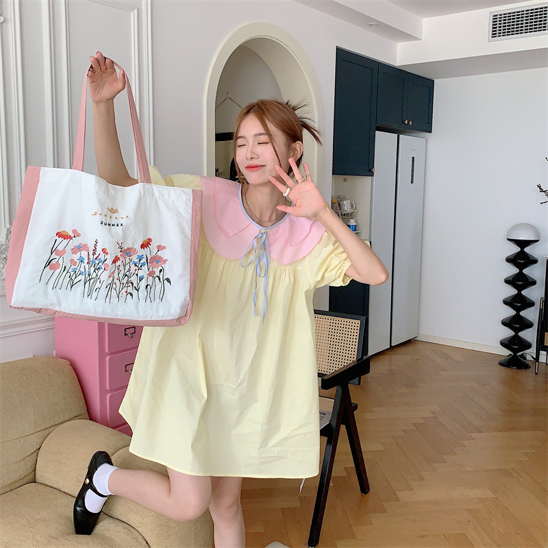 37272 Forest-style patchwork retro embroidery large-capacity single-shoulder bag, fabric bag, handbag, student canvas bag for class full figure