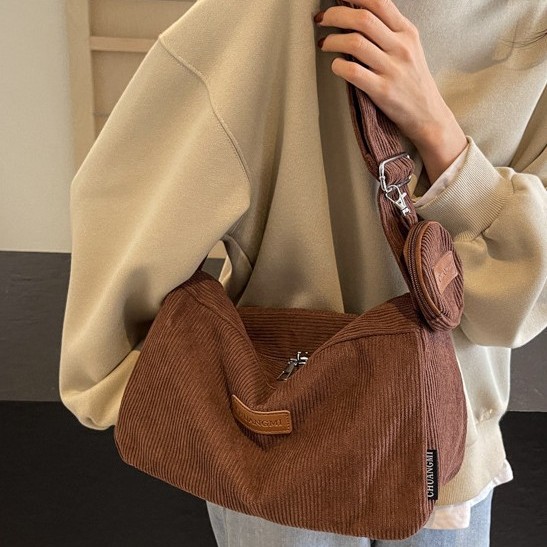 Autumn and winter large-capacity commuting high-end solid color backpack, 2024 new crossbody bag, student class tote bag Specification drawing