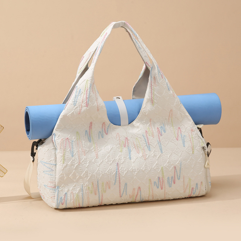 Fashionable and lightweight women's yoga bag, multi-functional Korean-style stylish travel bag, dry and wet separated independent shoe compartment luggage bag full figure