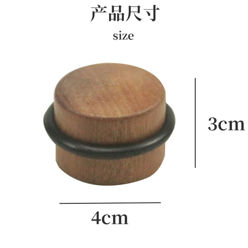 The manufacturer supplies cylindrical anti-collision silent door stops without drilling holes, and cross-border supplies rubber circular solid wood door stops details Picture