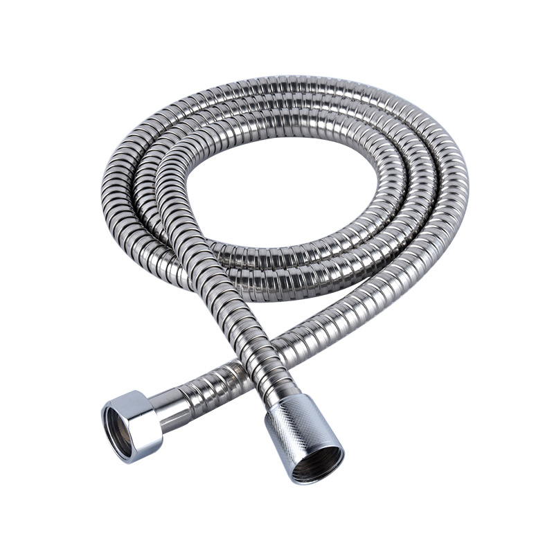 Stainless steel transparent inner tube, large double-buckle explosion-proof flexible hose, hand-held showerhead, bath, shower head, shower tube Item Picture