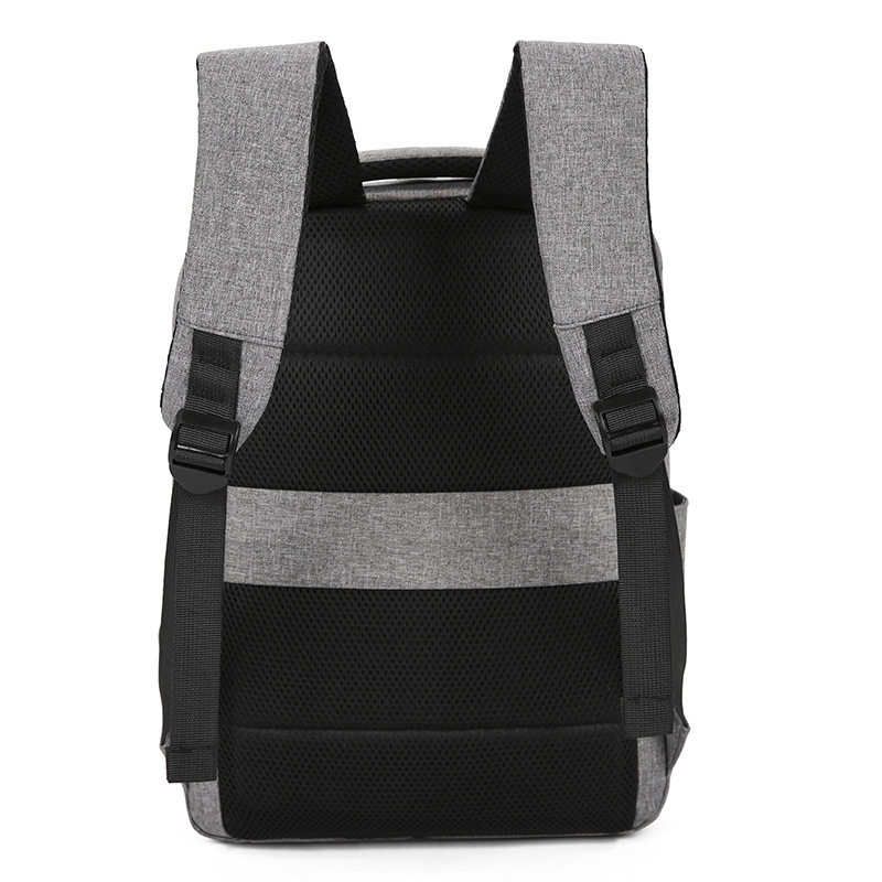 Gift casual business computer backpack for men and women, Oxford fabric solid color simple shoulder backpack, can be printed with LOGO Specification drawing