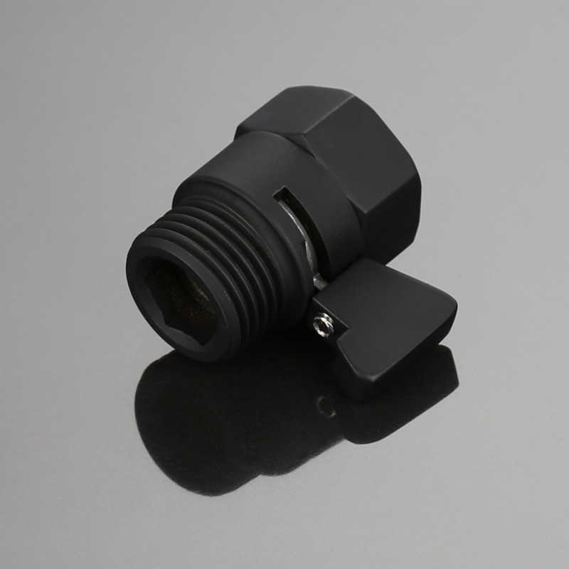 4. Black all-copper toilet spray gun stop valve, large flow Angle valve, inner and outer thread shower head switch valve Application Scenario