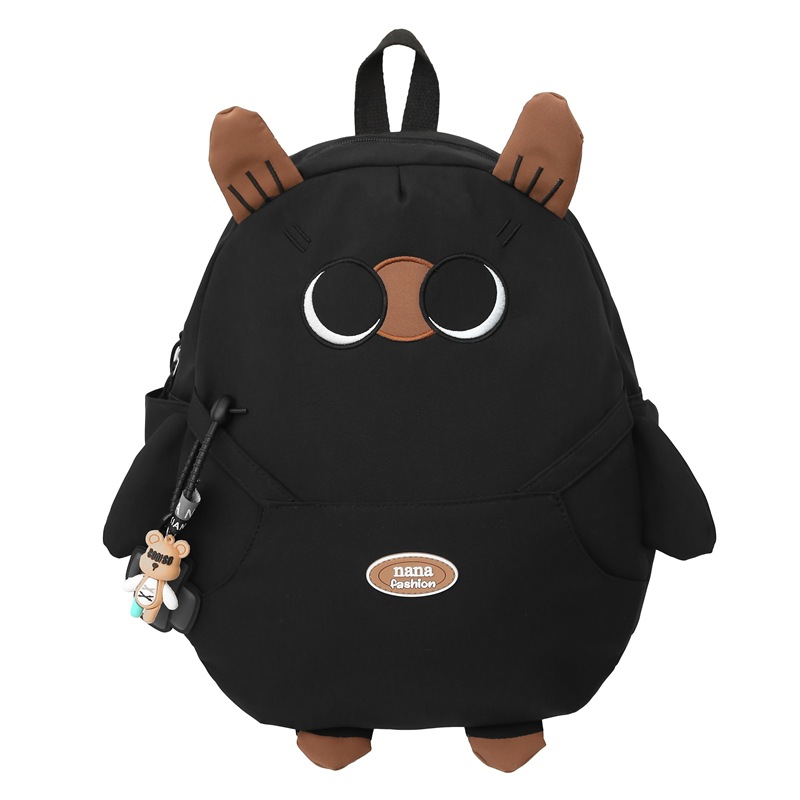 A fresh, unique and funny backpack for a girl with a color-blocking cartoon and cute girl. It's a backpack for traveling and outings Item Picture