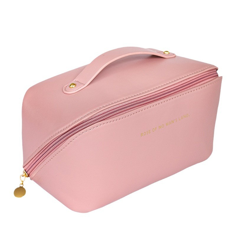 New organ pillow makeup bag, high-end pu leather large-capacity storage bag, travel portable hand-held storage bag in stock Item Picture
