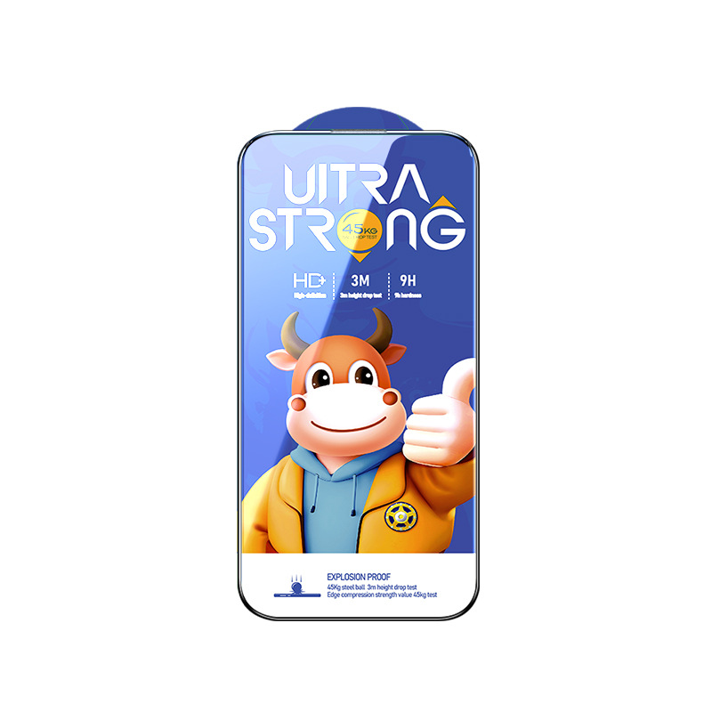 FOR Apple 16 tempered film with an anti-pressure edge of 45KG, no blackening, dust-proof, high-definition electroplated iphone phone film Item Picture