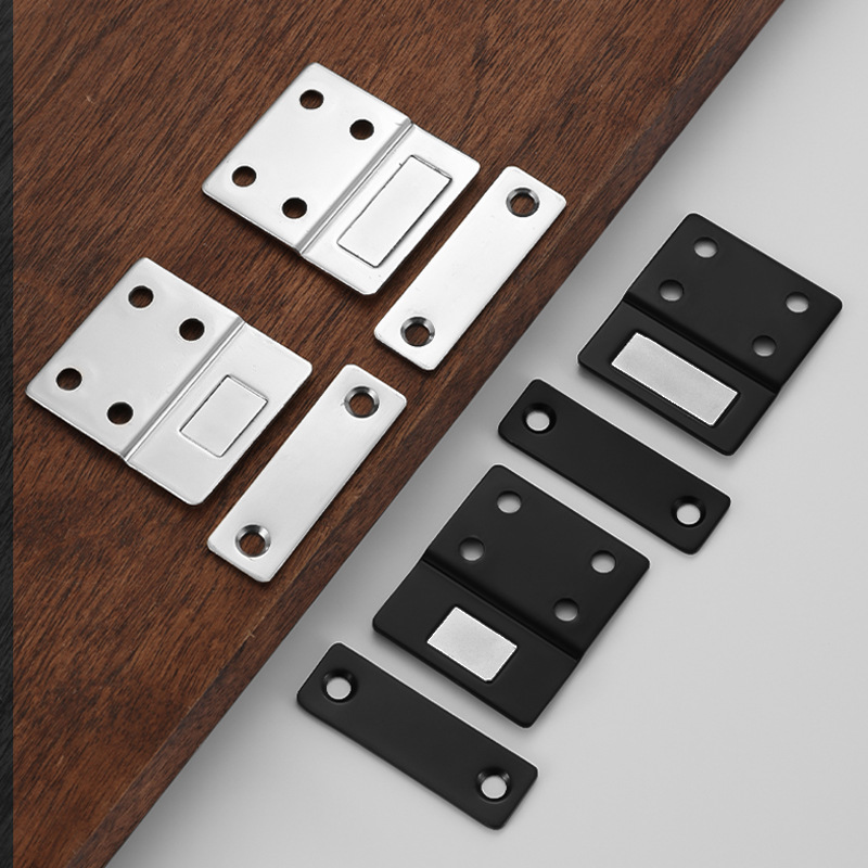 Strong magnetic attraction, stainless steel magnetic contact, no need for drilling, invisible door, thin sheet drawer, wardrobe, sliding door magnetic sheet Application Scenario