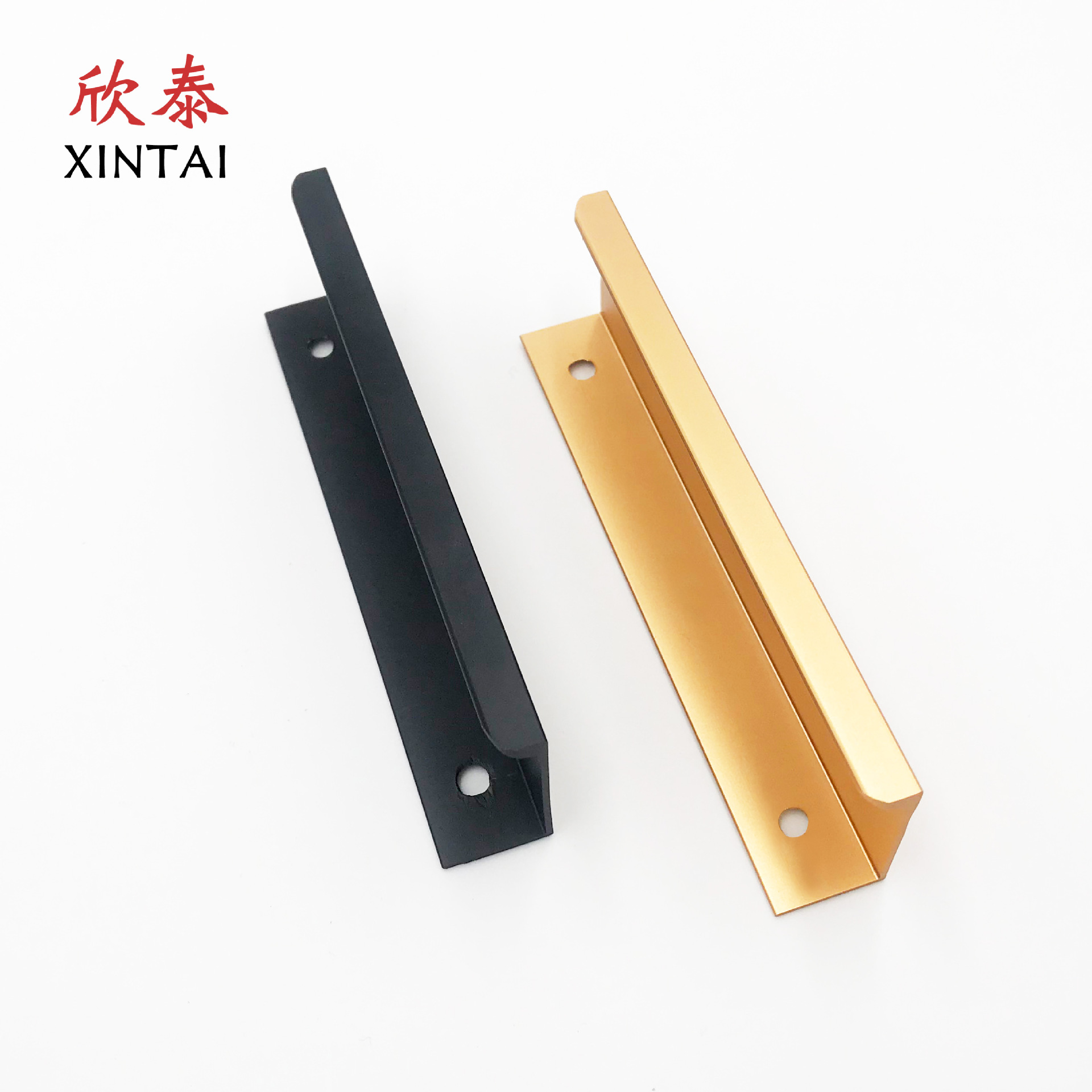 Modern and simple invisible cabinet, black and gold door handle, aluminum alloy handle, cabinet door edge sealing, no need for opening holes, extended door handle Application Scenario