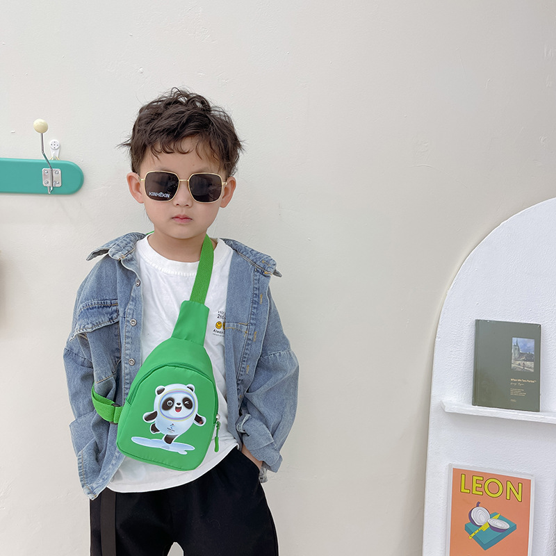 2025 New Summer cute bear baby crossbody bag, boys' and girls' chest bag, children's coin purse, children's bag Specification drawing