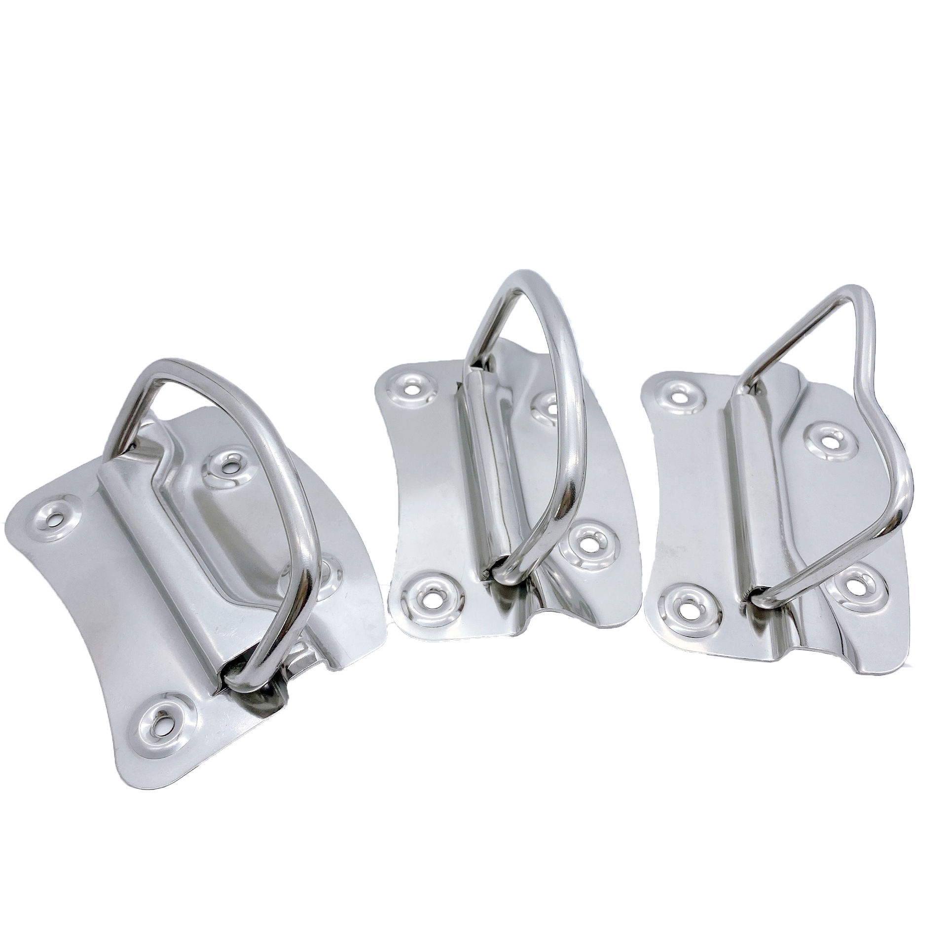 Wholesale of 304 stainless steel handle, spring folding handle, wooden box handle, drawer tools, industrial box, heavy handle Item Picture